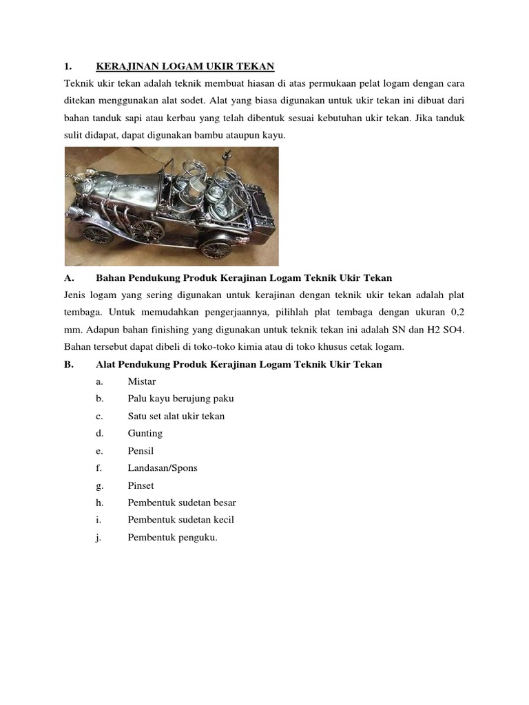 Proses Finishing Pada Pembuatan Kerajinan Logam Goreng