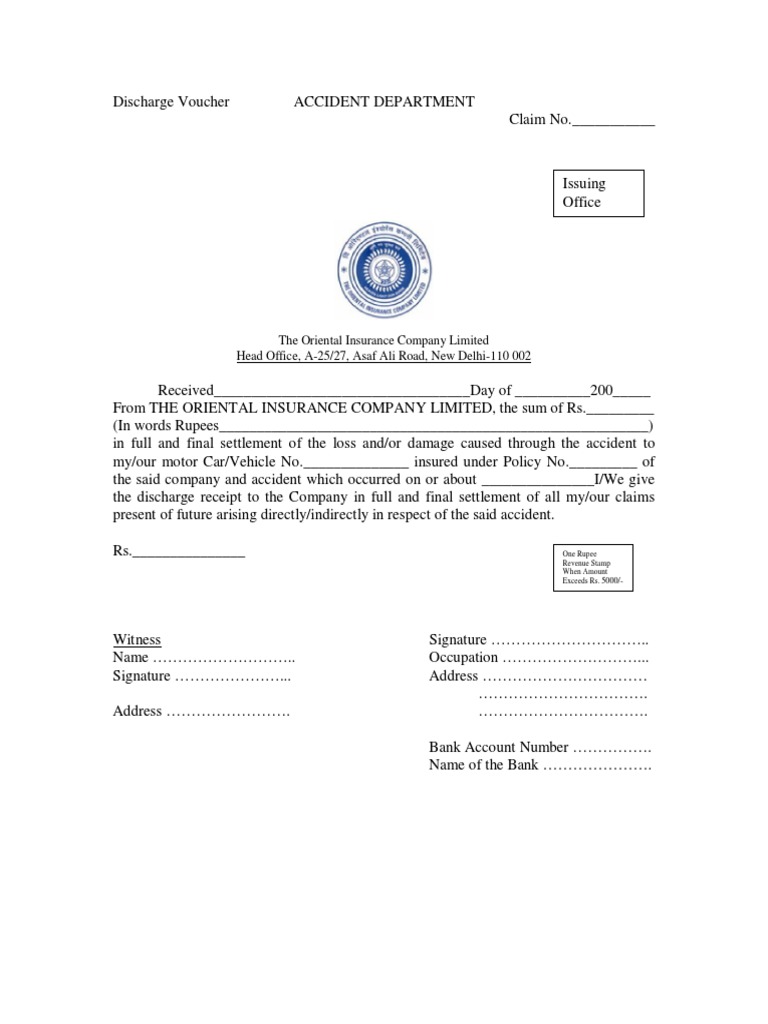 Discharge Voucher | PDF