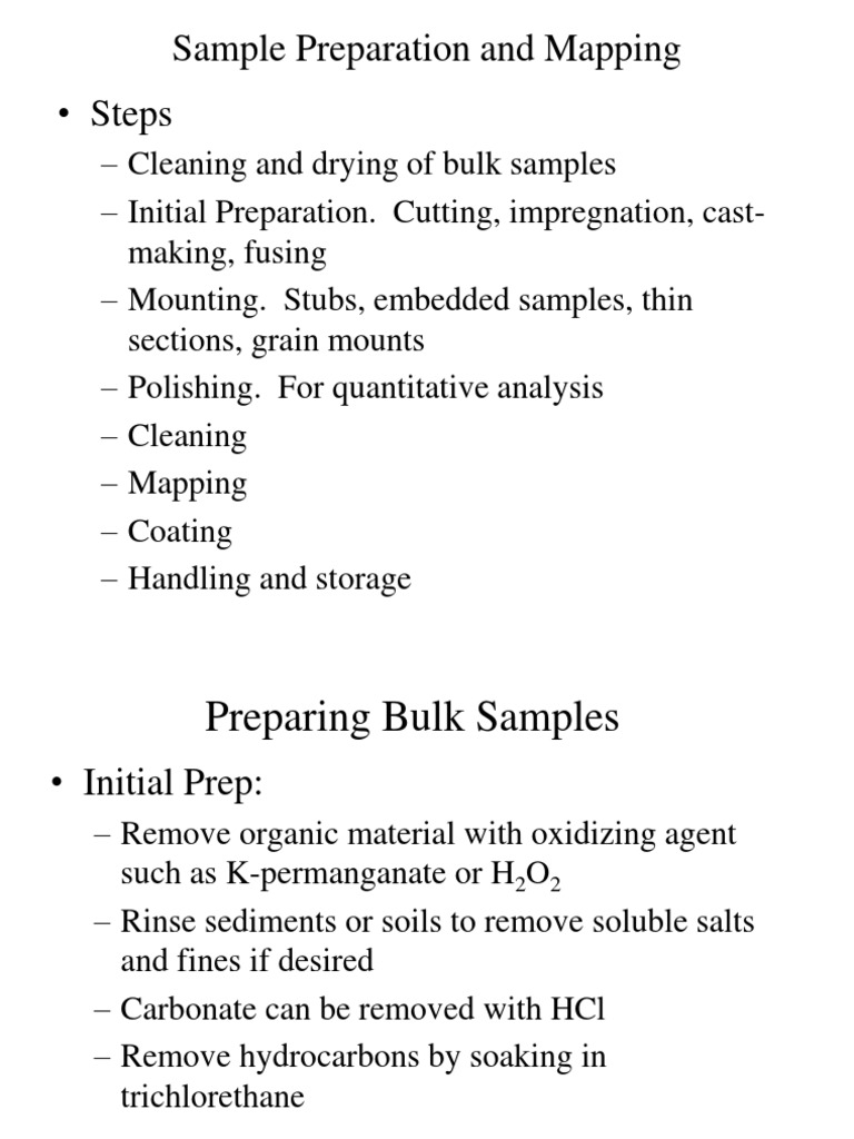 SEM Sample Preparation Guide | PDF | Scanning Electron Microscope ...