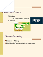 Objective To Know About Various Sources of Finance