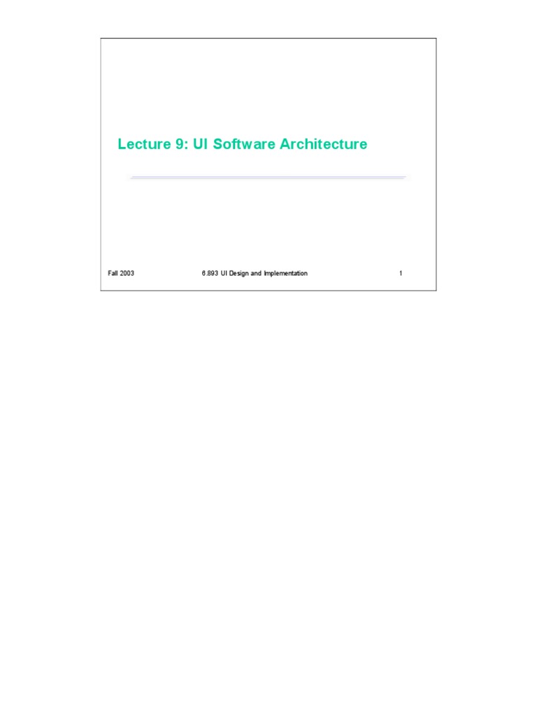 UI Software Architecture Overview | PDF | Model–View–Controller | Menu ...