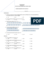 2nd Quarter Test Math 2