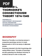 Edward L. Thorndike'S Connectionism THEORY 1874-1949