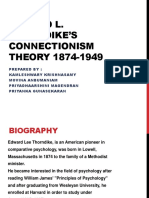 Edward L. Thorndike'S Connectionism THEORY 1874-1949