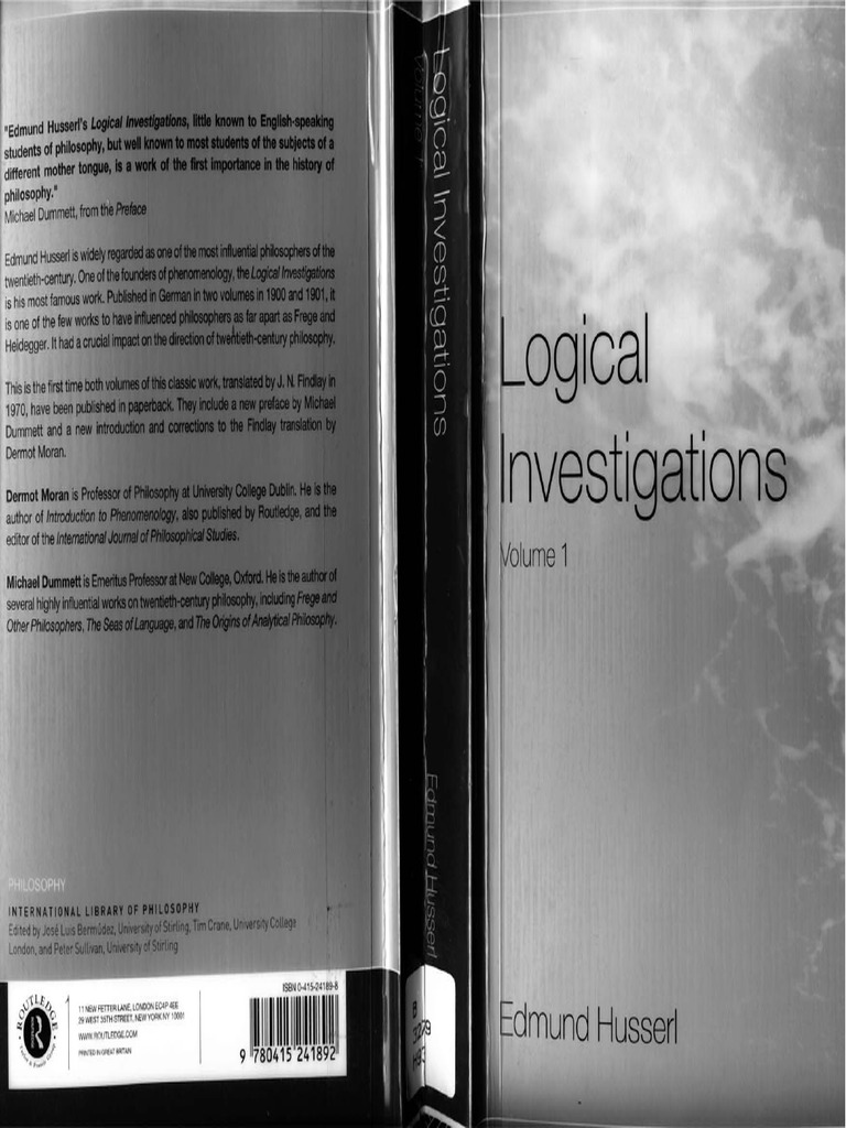 Husserl Logical Investigations PDF