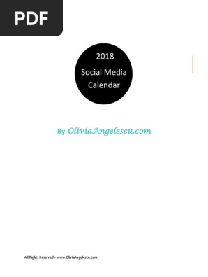  Social Media Content Calendar 2019
