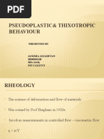 Pseudoplastic& Thixotropic Behaviour: Presented by