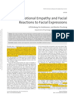 Emotional Empathy and Facial Reactions To Facial Expressions