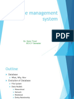 Database Management System: By-Karan Tiwari Bca 2 Semester