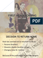 Rizal's Return to the Philippines and Events That Led to His Departure From Calamba