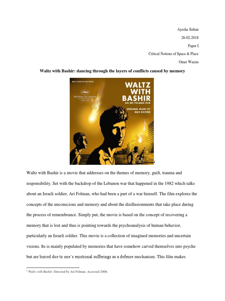 Waltz with Bashir: Memory & Trauma Analysis | PDF | Dream | Unconscious ...