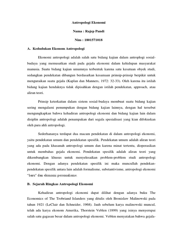 Antropologi Ekonomi Rajef Pdf