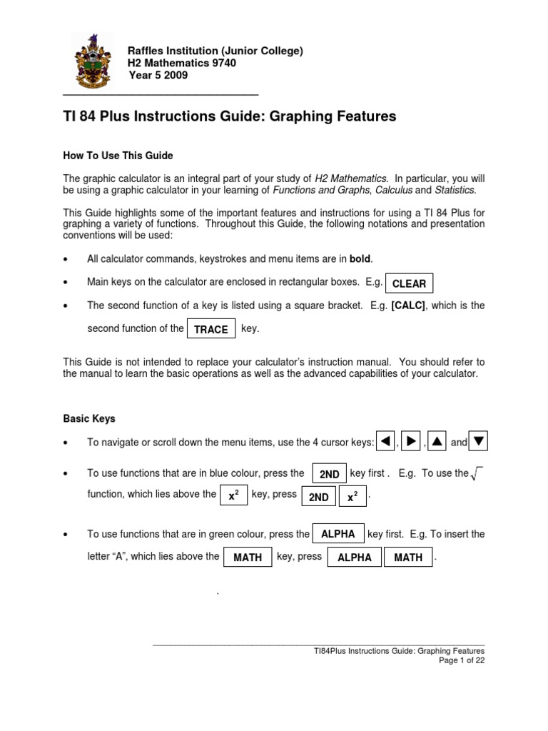 TI 84 Plus Instructions Guide | Circle | Function (Mathematics)
