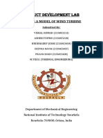 Product Development Lab: Making A Model of Wind Turbine