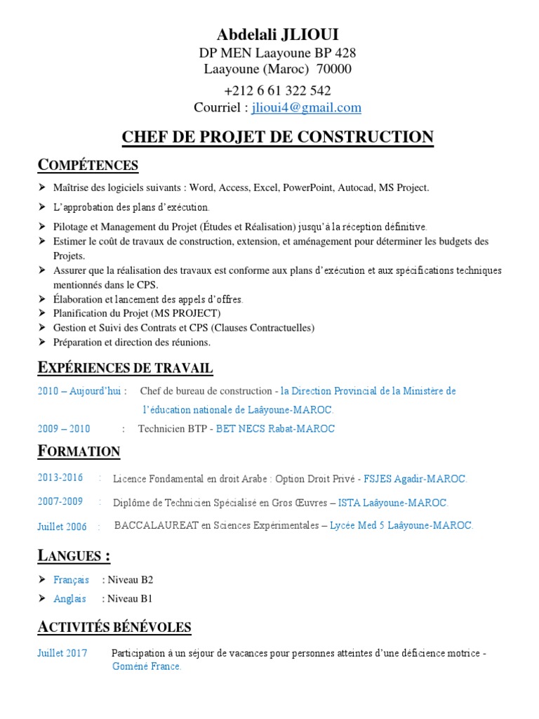 Modele Cv Competences Pdf