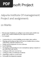 Project and Assignment - 20 Marks