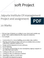 Project and Assignment - 20 Marks