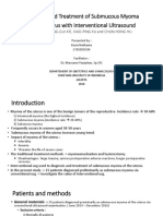 Diagnosis and Treatment of Submucous Myoma of The