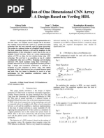 INDS08 Implementation of One Dimensional CNN Array On FPGA A Design Based On Verilog HDL