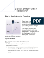 How To Check A Battery With A Hydrometer: Step by Step Hydrometer Procedure