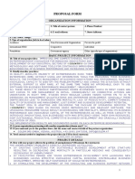 Proposal Form: Organization Information
