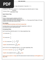 Time and Work Problem Solutions | PDF