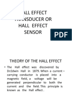 Hall Effect Transducer Working Principle