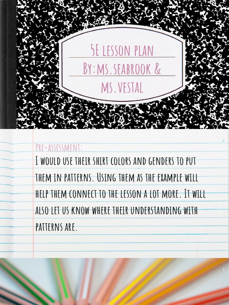 Kindergarten Patterns Lesson Plan | PDF | Sky | Behavior Modification