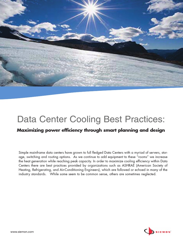13 08 15 Data Center Cooling Best Practices PDF Data Center