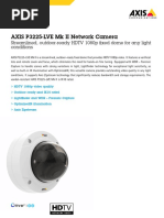 AXIS P3225-LVE MK II Network Camera: Streamlined, Outdoor-Ready HDTV 1080p Fixed Dome For Any Light Conditions