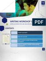 Writing Workshop 1: Writing An Introductory and Concluding Paragraph