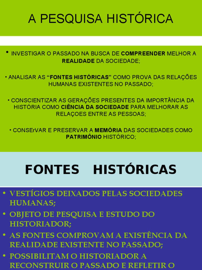 Importância das Fontes na Pesquisa Histórica | PDF | Escrita | Science