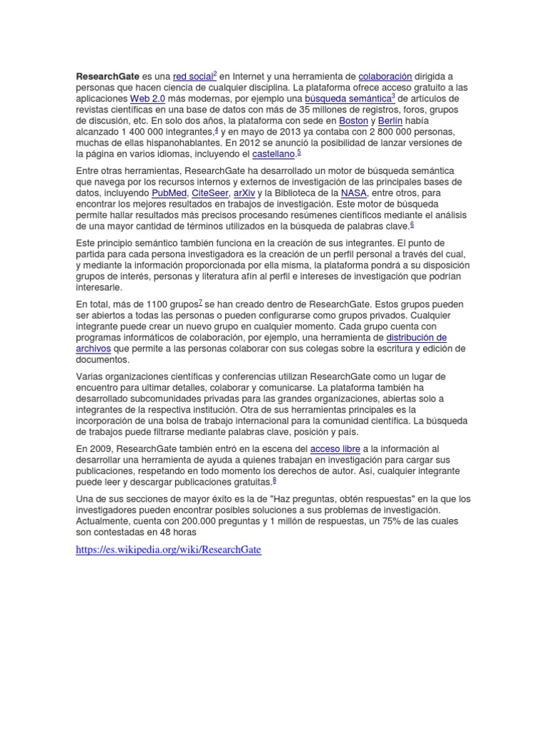 Guía para Descargar en ResearchGate | PDF | Informática