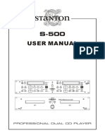 Stanton S-500 Professional Dual CD Player - User Manual