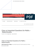 Class 12 Important Questions For Maths - Determinants2