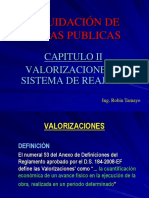 Liquidacion de Obras Publicas - Cap II - Valorizaciones y Sistema de Reajustes