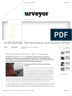 Draft Survey_ The Accuracy and Factors Effecting  Marine Surveyor Information