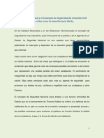 Seguridad Nacional y El Concepto de Seguridad de Aviación Civil para Evitar Actos de Interferencia Ilícita