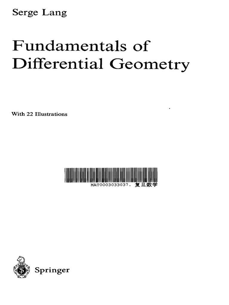 Fundamentals of Differential Geometry Serge Lang PDF PDF