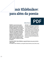 Velimír Khlébnikov para Além Da Poesia - Mario Ramos Francisco Junior PDF