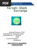 Kanwal Parveen (7207 (Submitted To: Sharique Ayubi Submitted On: 7 of April 2008 Course:Financial Institutions