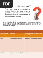 MORFOSSINTAXE