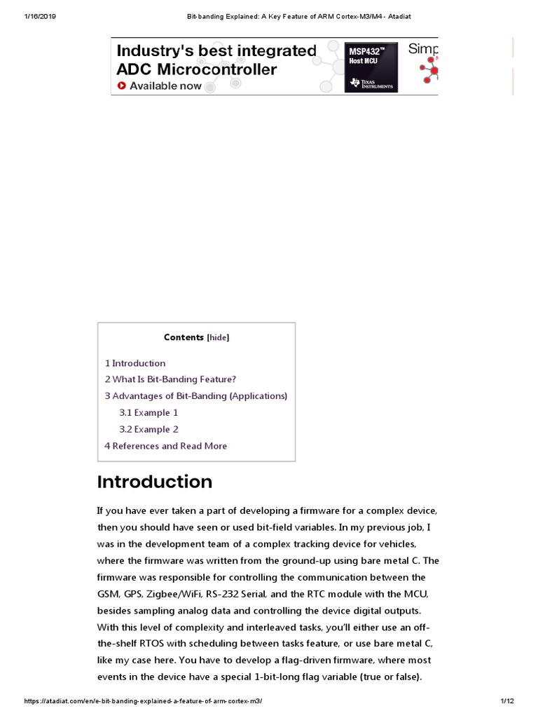 Bit Banding Explained PDF Arm Architecture C (Programming Language)