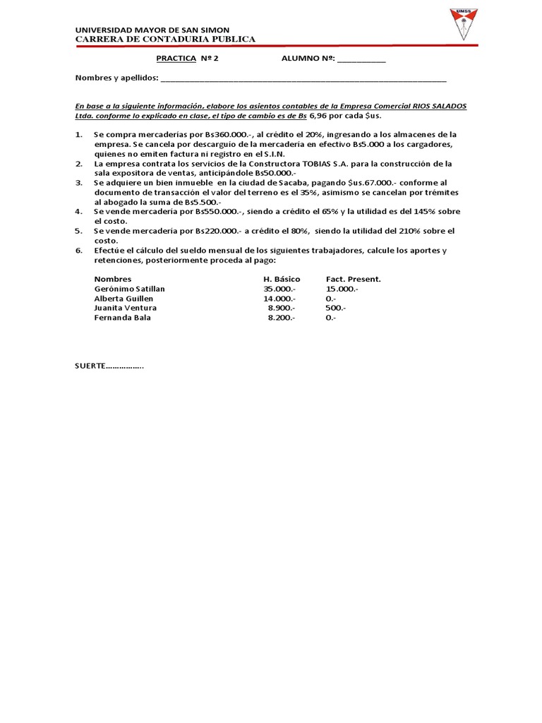 2da PRACT ACTUALIZ | PDF | Finanzas y dinero