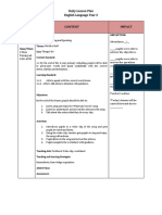 Date Class / Time Content Impact: Daily Lesson Plan English Language Year 3