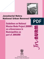 Guidelines On National Mission Mode Project (NMMP) On E-Governance in Municipalities As Part of JNNURM