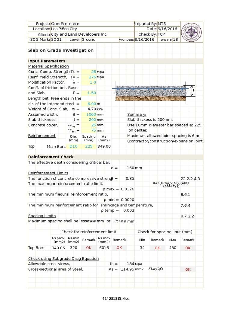 Slab-on-Grade Investigation Report | PDF | Strength Of Materials ...