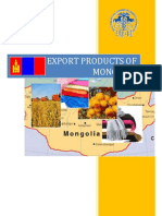 Mongolia Export