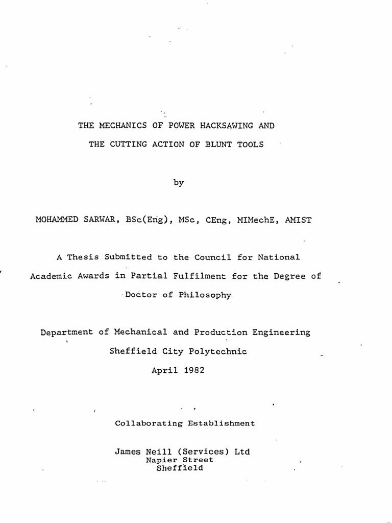 phd thesis for mechanical engineering