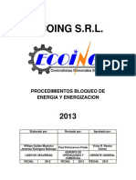 Procedimientos bloqueo energía y energización línea